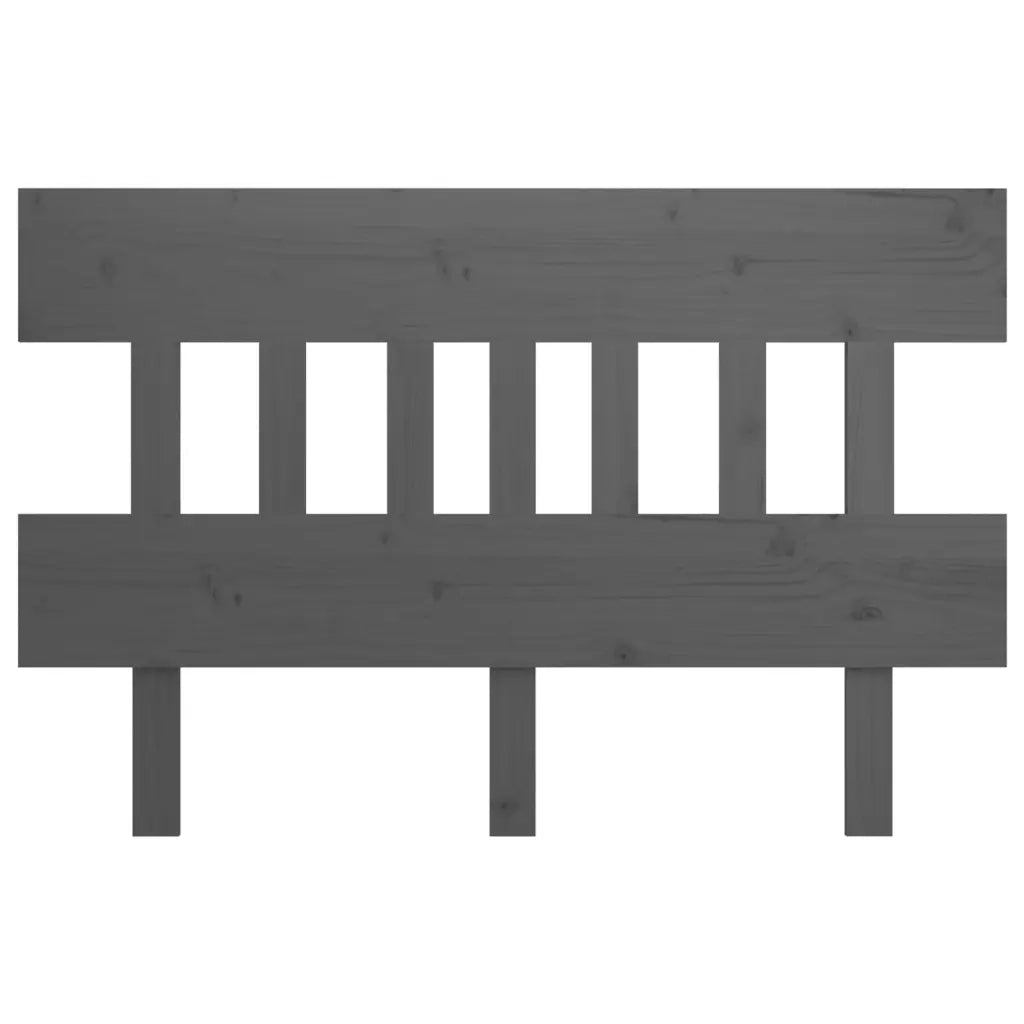 Testiera per Letto Grigia 163,5x3x81 cm Legno Massello di Pino 819132