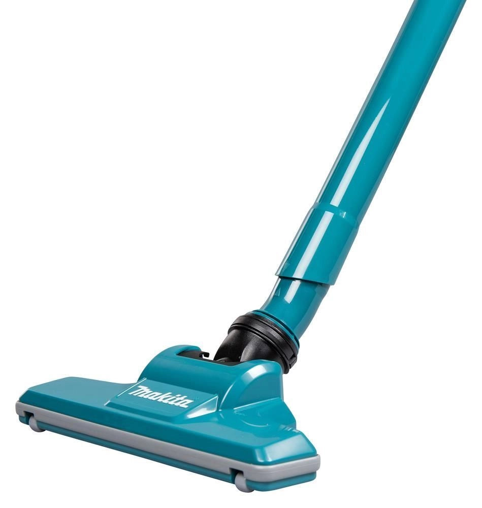 Makita DCL284FZ scopa elettrica Aspirapolvere a bastone 2 in 1 Batteria Secco Tessuto Senza sacchetto Nero, Turchese