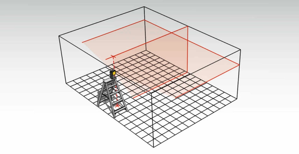 LASER A PIOMBO E A LINEE INCROCIATE LAX 300 SET 5 UNITA' + LT30  LT 30 Puntello Lunghezza regolabile: 1.35 - 3.65- STABILA