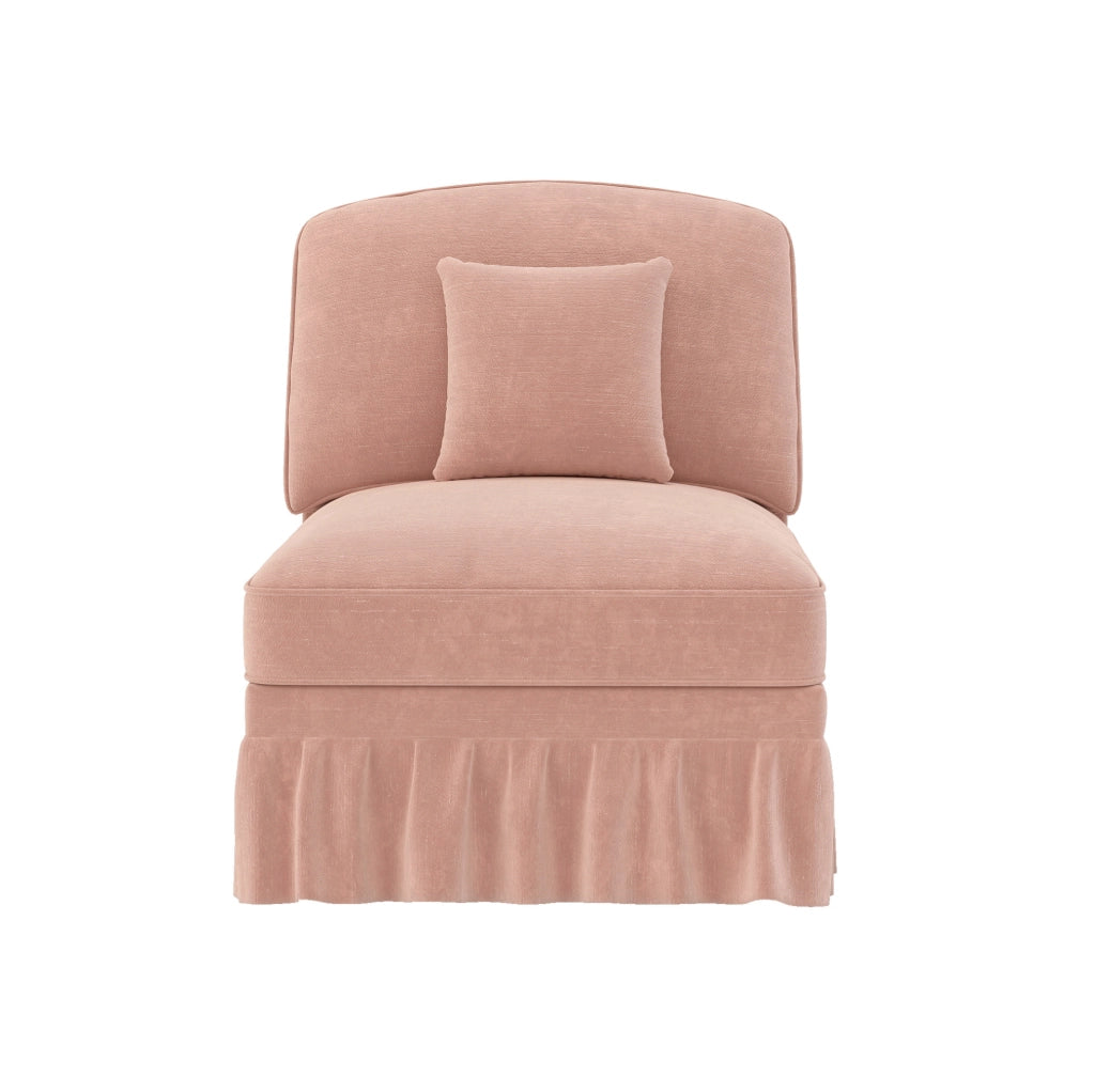 Divano angolare Cloud in ciniglia rosa con rivestimento removibile