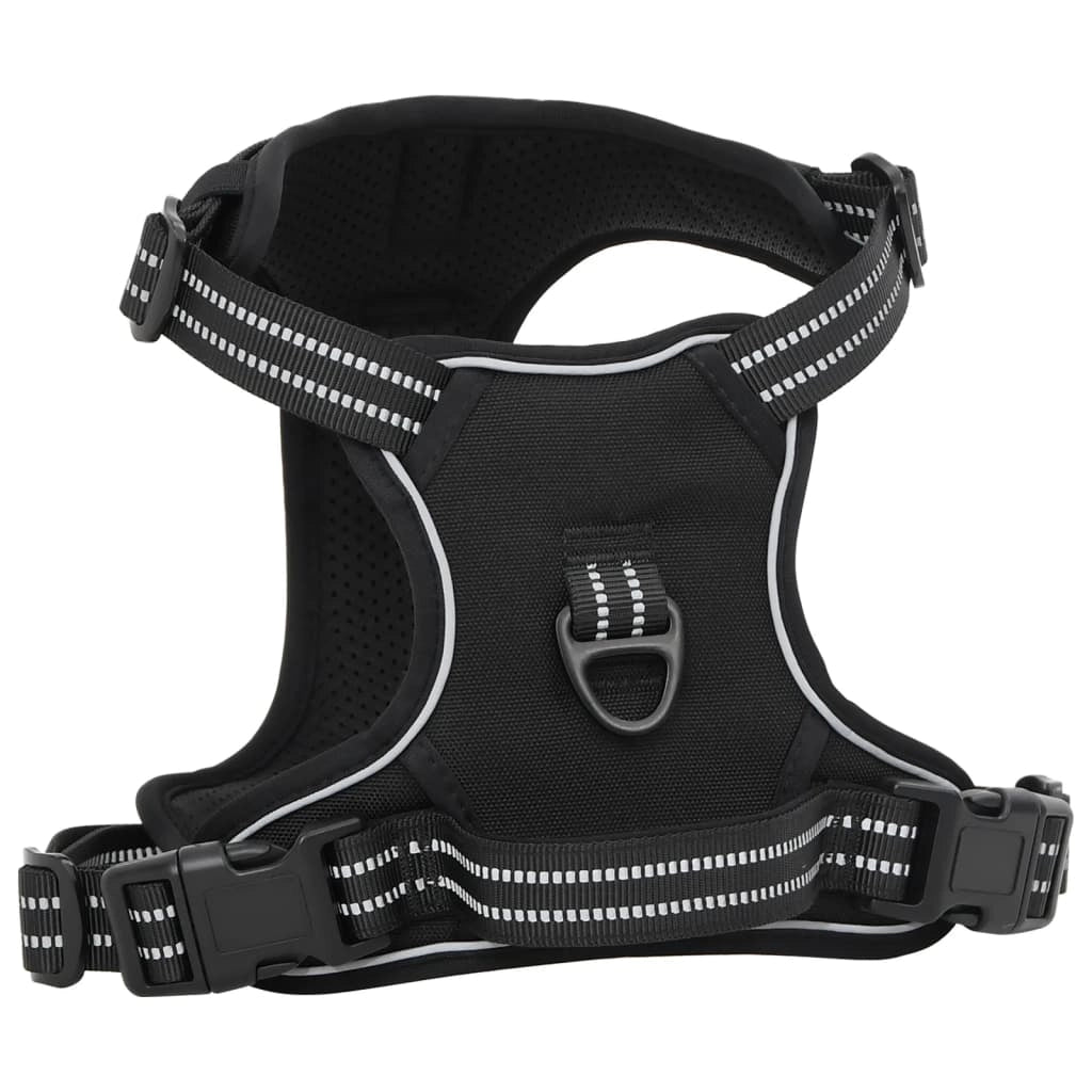 Pettorina per cani con strisce riflettenti regolabili taglia L Nero 02_0042308