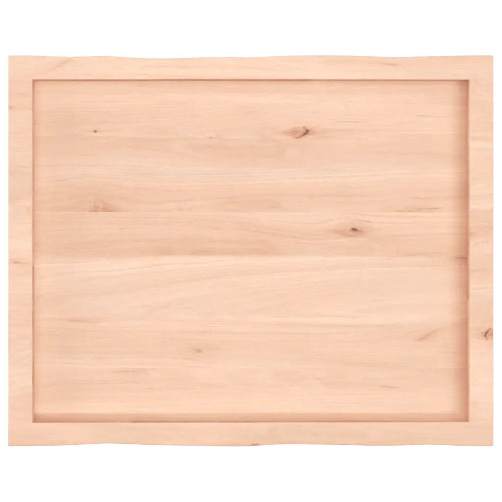 Piano per Tavolo | Superficie Tavolo | Piano Scrivania 80x60x(2-4) cm Rovere Non Trattato Bordi Vivi
