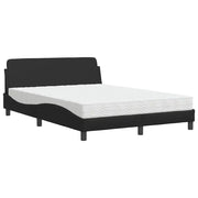 Letto matrimoniale | Letto per adulti | Letto con Materasso Dover Nero 120x200 cm in Similpelle