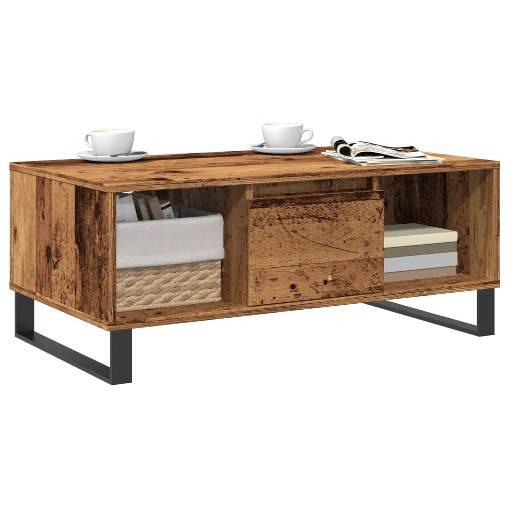 vidaXL Tavolino da Salotto Legno Antico 90x50x36,5 cm in Truciolato