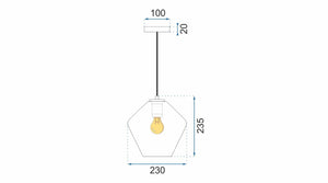 Lampada Da Soffitto Di Vetro APP439-1CP Amber