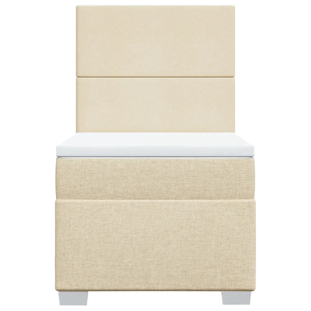 Giroletto a Molle con Materasso Crema 90x190 cm in Tessuto 3290341