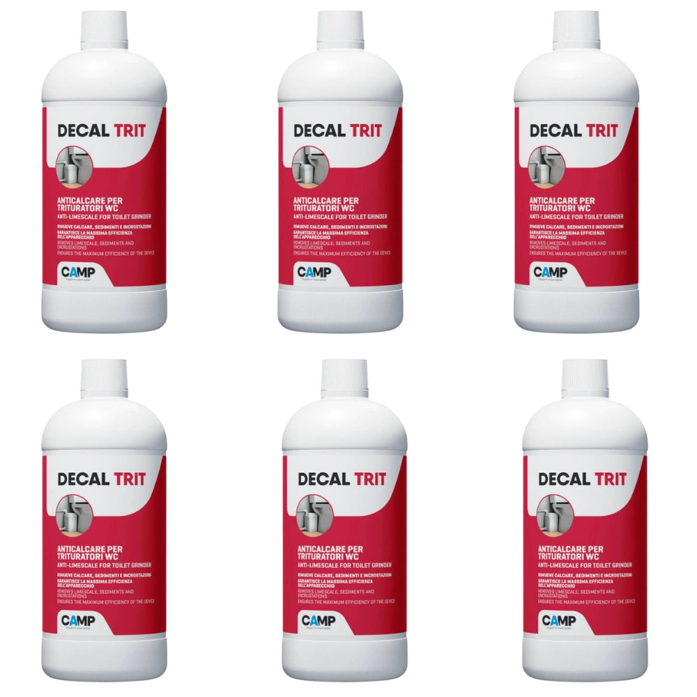 Decal trit anticalcare per rimuovere calcare e incrostazioni 1 lt kit 6 pezzi