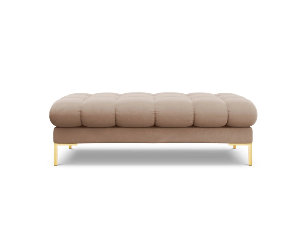 Cosmopolitan Design - Panca "Bali" 2 posti in velluto beige 