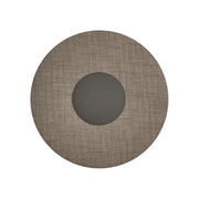 SOLARIS Applique 12W 3000K CRI90 IP20 - Struttura Titanio con Paralume Tortora in Tessuto, Lampada da Parete Design - Rossini Group