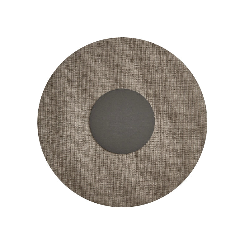 SOLARIS Applique 12W 3000K CRI90 IP20 - Struttura Titanio con Paralume Tortora in Tessuto, Lampada da Parete Design - Rossini Group
