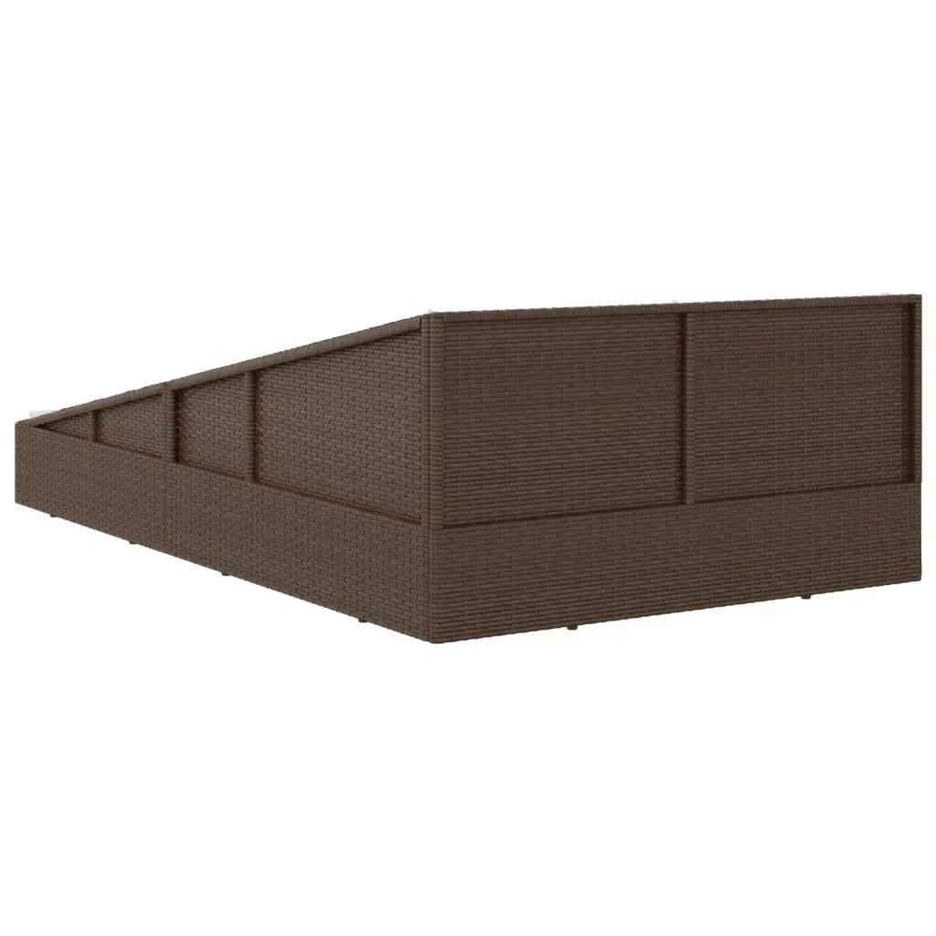 Lettino Prendisole Marrone 201x139 cm in Polyrattan cod mxl 73458