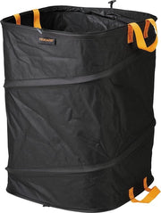 Sacca di raccolta di rifiuti pieghevole con maniglie, volume 175 l, altezza: 70 cm, larghezza: 50 cm, nero/arancione