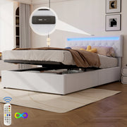 Letto 140x200 Bianco - Xylo - USB-C, RGB