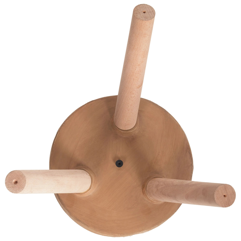 Vaso per piante Marrone chiaro Magnesio Base rotonda in legno massiccio Vaso per piante alte
