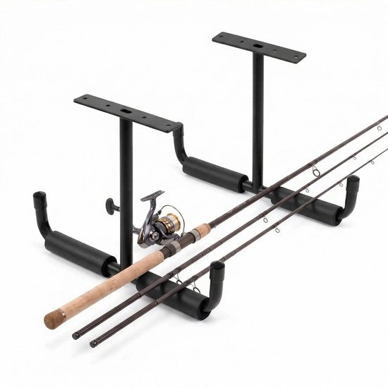 Hanger per soffitto di garage - Hanger per attrezzi da pesca e legno - Fermo oggetto in acciaio inossidabile - Massimo 40 kg - Ideale per la raccolta in soffitto - 2 Stagioni