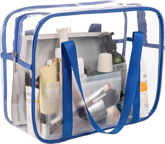 Borsa trasparente da trasporto e da allenamento, per lavoro, giochi sportivi e concerti