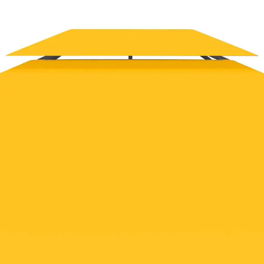 Copertura Superiore per Gazebo a 2 Strati 310 g/m² 4x3 m Gialla 312076