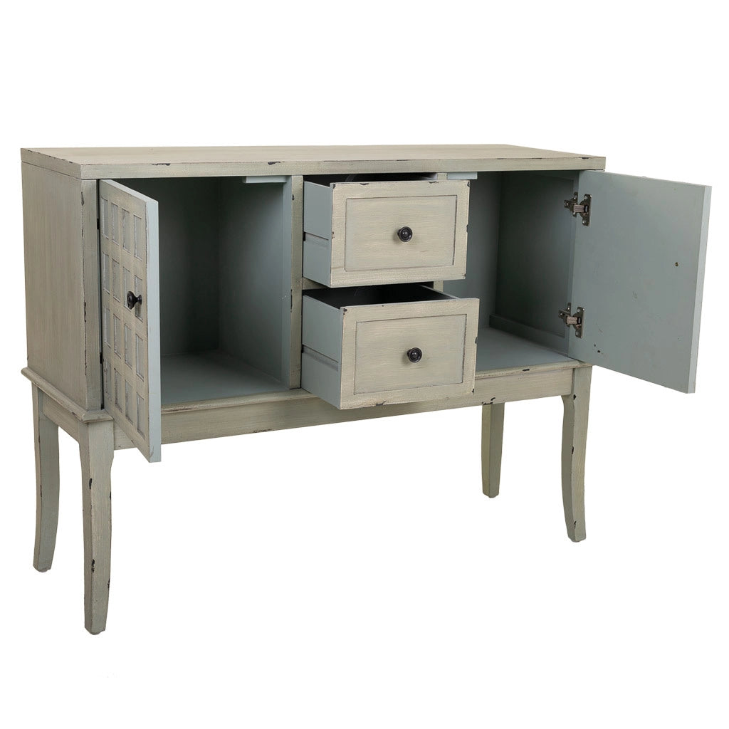 Mobile da ingresso in legno verde 108x36x82h