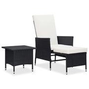 Set di mobili da giardino mobili da esterno set da 2 pezzi con cuscini resina intrecciata nera 02_0015907