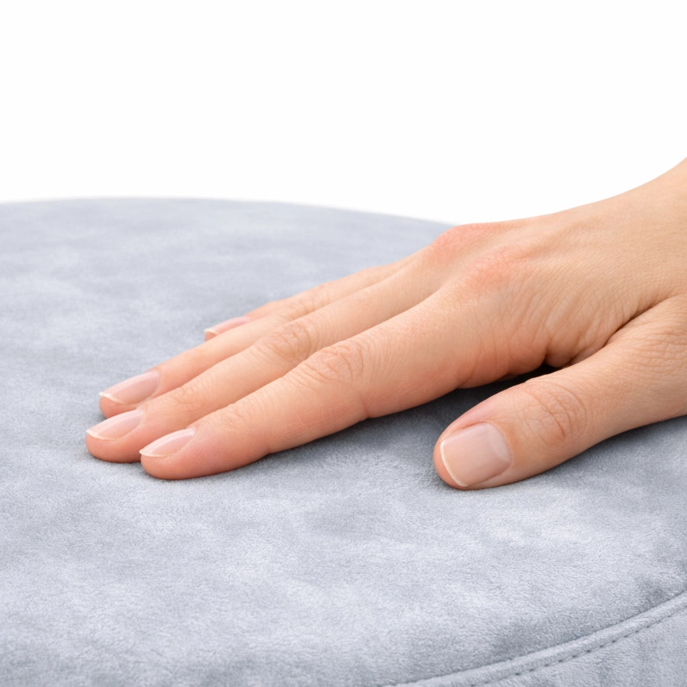 Pouf Sgabello Rotondo Cielo Design Moderno Poggiapiedi con Rivestimento Velluto