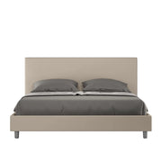 Letto Matrimoniale 160x190 cm con Rete Naspy Tortora