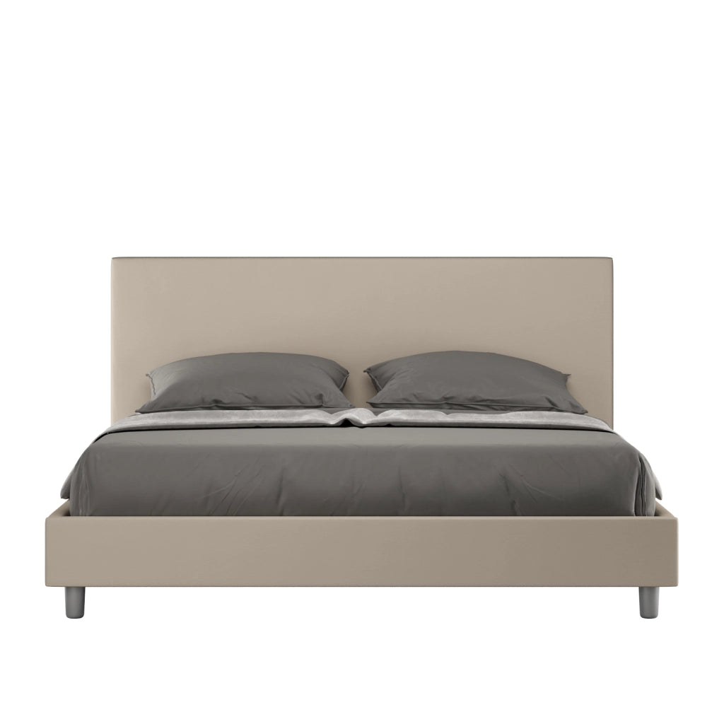 Letto Matrimoniale 160x190 cm con Rete Naspy Tortora