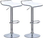 Set di 2 sedute da bar - Cucina - Bianco - Sedute da bar - Regolabile in altezza - Altezza seduta 62-84cm