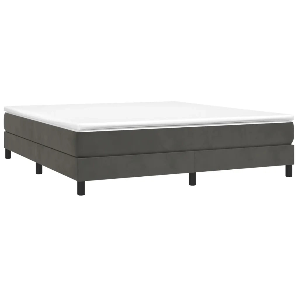 Giroletto a Molle con Materasso Grigio Scuro 180x200 cm Vellutocod mxl 99914