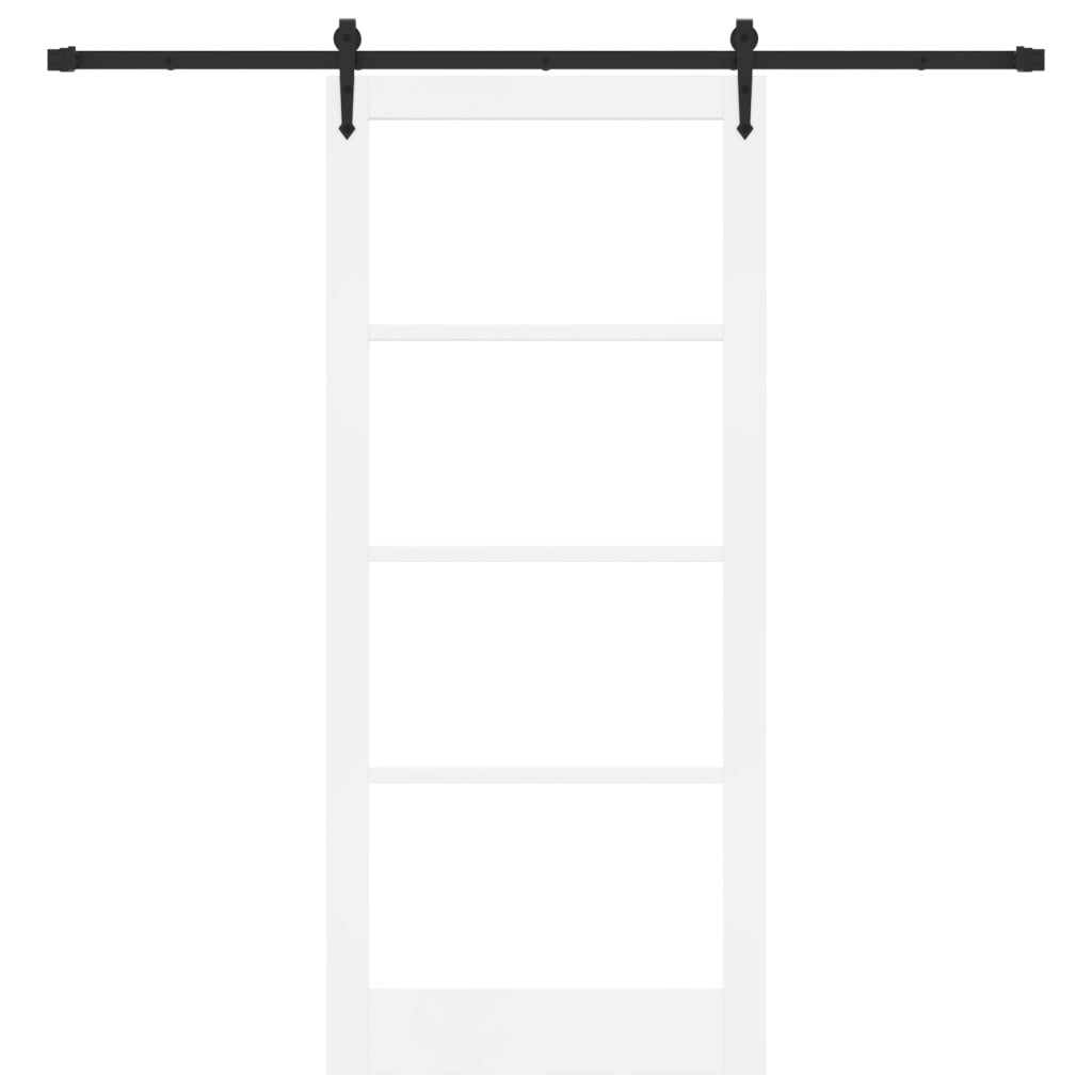 Porta Scorrevole con Set di Ferramenta "ORKDAL" Bianca 93x211 cm