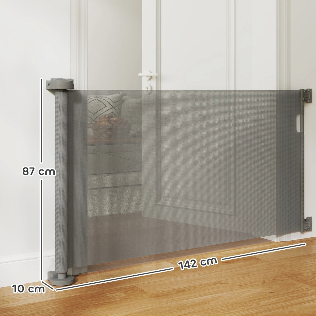 Cancelletto di Sicurezza Estensibile 0-136cm ¨C Xylo ¨C Grigio, 87cm Altezza