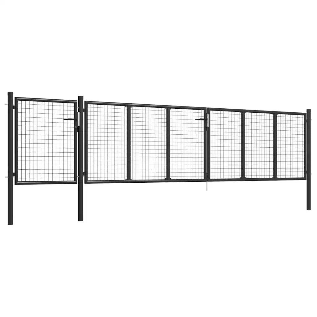 Cancello per Giardino in Acciaio 500x100 cm Antracite