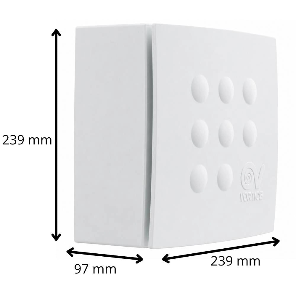 Vortice micro 80 aspiratore centrifugo 80 mm 85 m³h 2 velocità ipx4