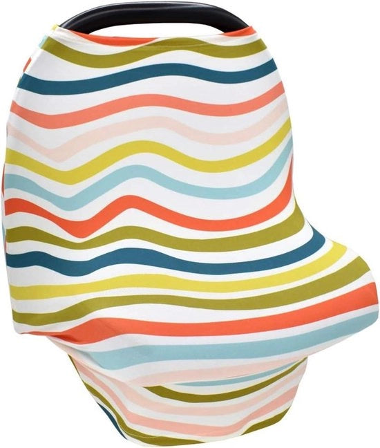 Coperta per Allattamento per Neonati con Arcobaleno Copertura per Biberon Stretta Copertura per Carrello - Copertura Multifunzionale per Culla Auto