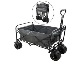 CARRELLO PIEGHEVOLE PORTATILE ESTENDIBILE MULTIUSO  aperto cm.90x60x78/97h.  chiuso cm.62x17x80h.    IL CAMPO