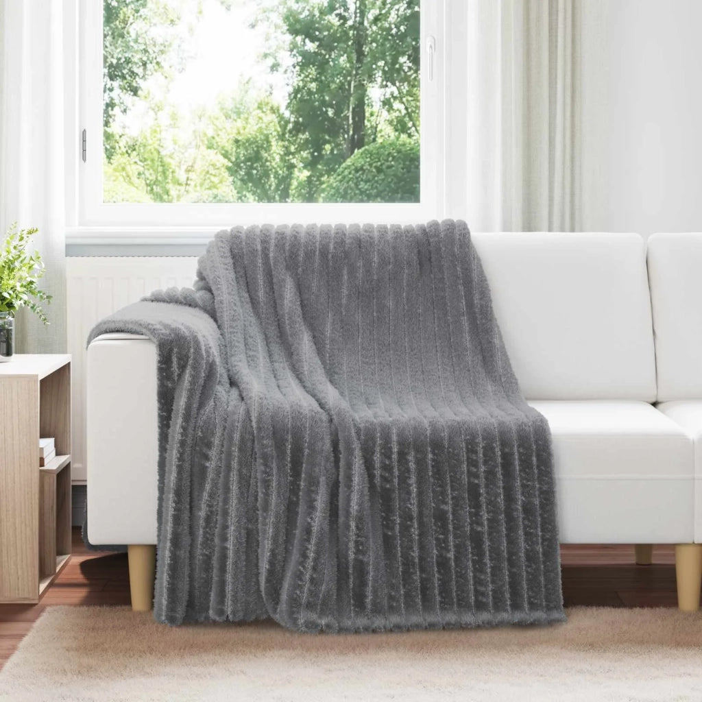 Coperte da Pile 6 pcs Grigio scuro 200 x 150 cm Panno 42016874
