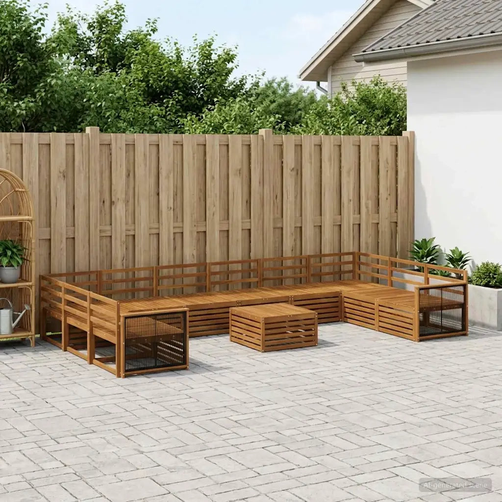 Set divani 11 pcs Legno di Acacia Massello