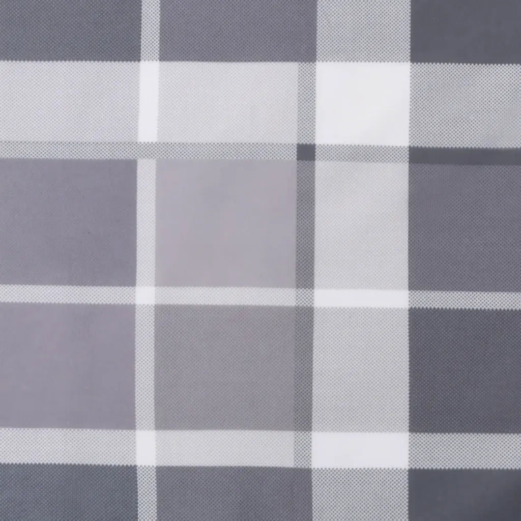Cuscini Sedia Schienale Alto 2 pz Quadri Grigio Tessuto Oxford 377644