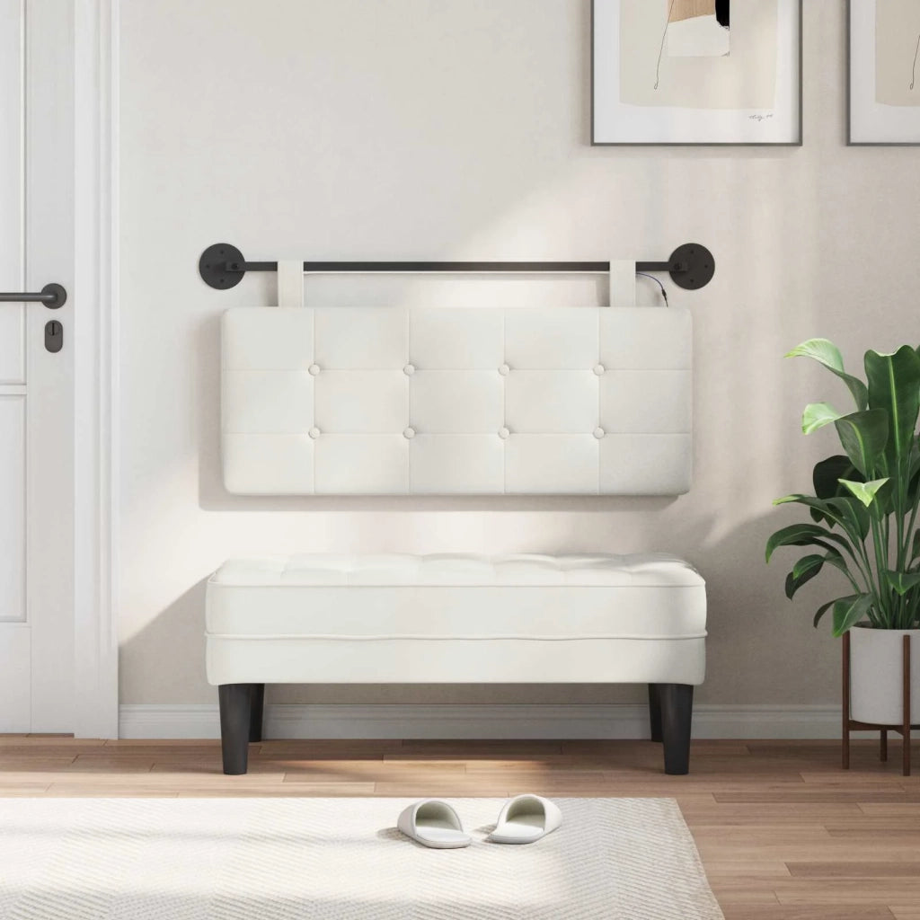 Testiera | Testata sospesa Con luce LED Bianco Similpelle