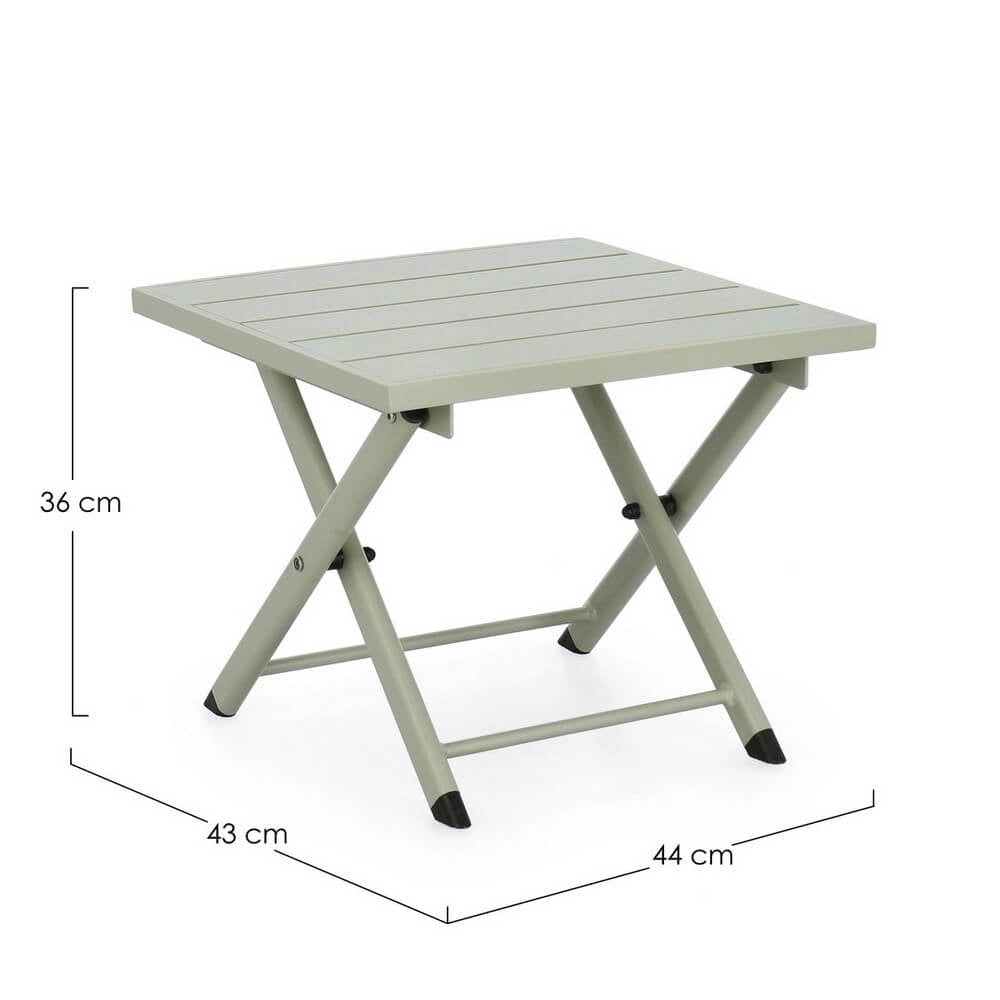 Tavolino da giardino pieghevole in alluminio 44x43 cm - AURE