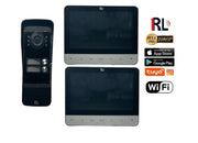 Kit Videocitofono Bifamiliare 2 Monitor 7 Pollici WiFi 2 Bussate Gestibile da app Tuya SmartLife