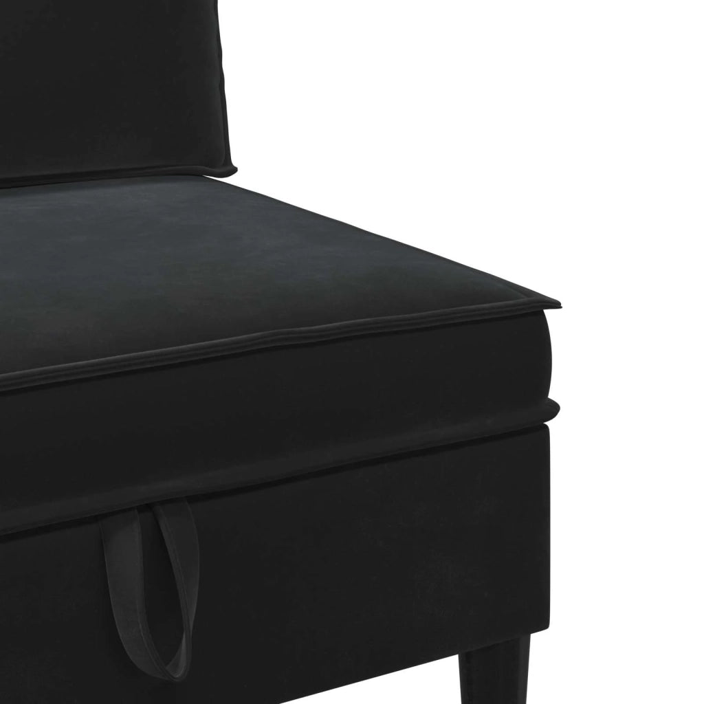 Set di mobili per il soggiorno con cuscino 4 pcs Nero Velluto 3413754