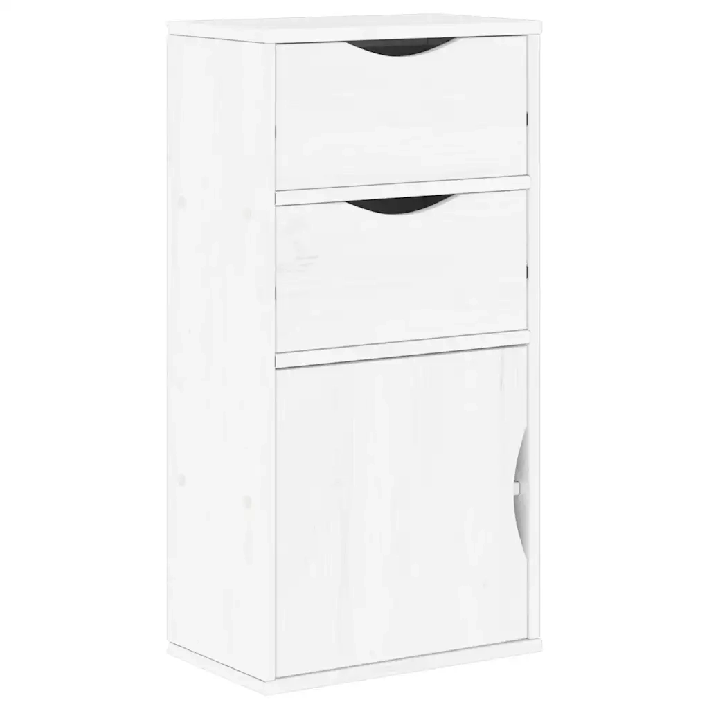 Armadietto Laterale con Cassetti ODDA Bianco 40x24x79 cm 4103598
