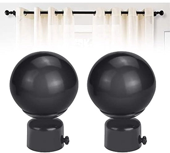 Set di 2 Viti di Sostituzione per Corda di Rullo in Nero per Stanghe da 25-28mm