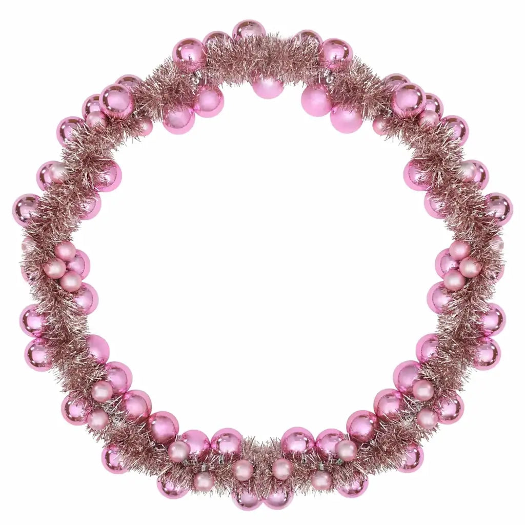 Ghirlanda di Palline di Natale Rosa 186 cm Polistirolo 42019690