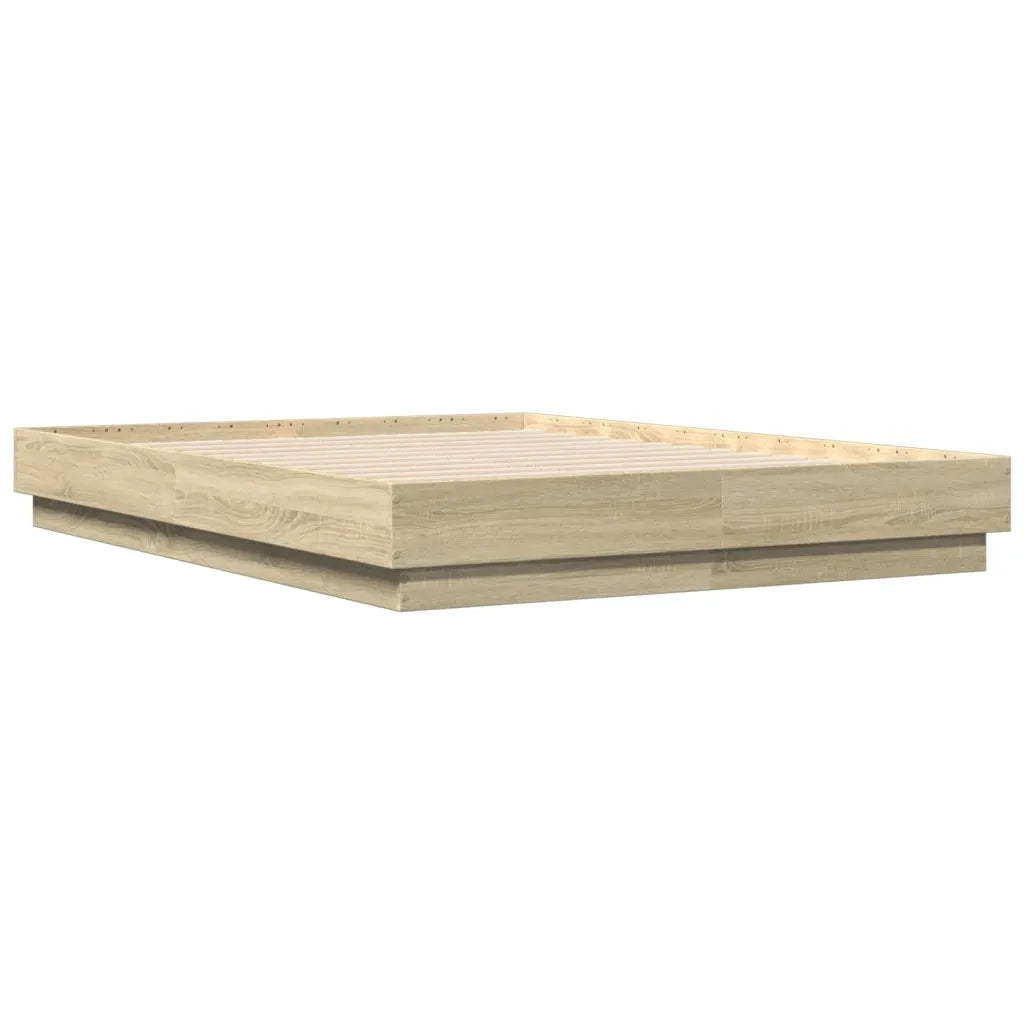 Giroletto-Struttura Letto Rovere Sonoma 140x190 cm in Legno Multistrato 209796