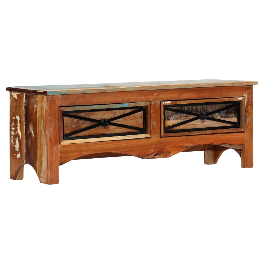 Mobile Porta TV 120x30x40 cm in Legno Massello di Recupero cod mxl 54930