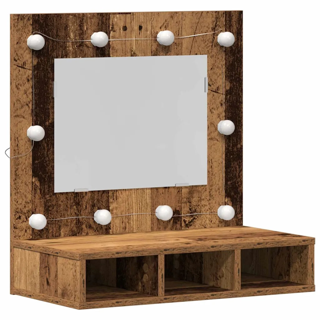 Mobiletto per specchio Legno vecchio 60 x 31,5 x 62 cm 873880