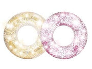 SALVAGENTE GONFIABILE CIAMBELLA GLITTER 2 COLORI ASSORTITI  cm.119  peso kg.0,95 (56274)    INTEX