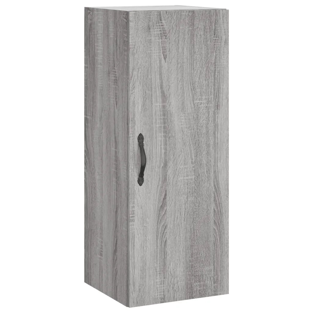 Mobile a Parete Grigio Sonoma 34,5x34x90 cm Legno Multistrato 835000