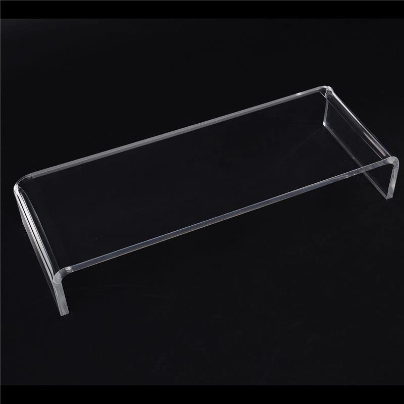 SUPPORTO IN VETRO ACRILICO TRASPARENTE PER COMPUTER TV SCHERMI 53 X 19 X 9 CM